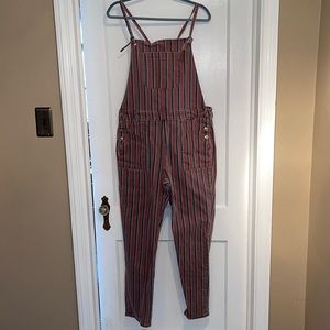 Stripped Boho Overalls